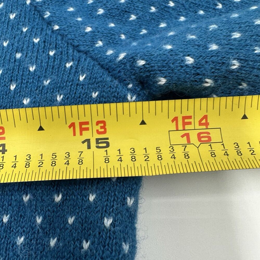 Aerie Blue Snowflake Fair Isle Cardigan Sweater Womens S Luxury Knit Blend - Picture 13 of 15